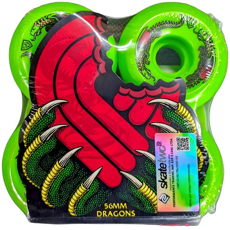 Rodas Powell Peralta Skateboard 56mm x Dragon Formula 93A Green