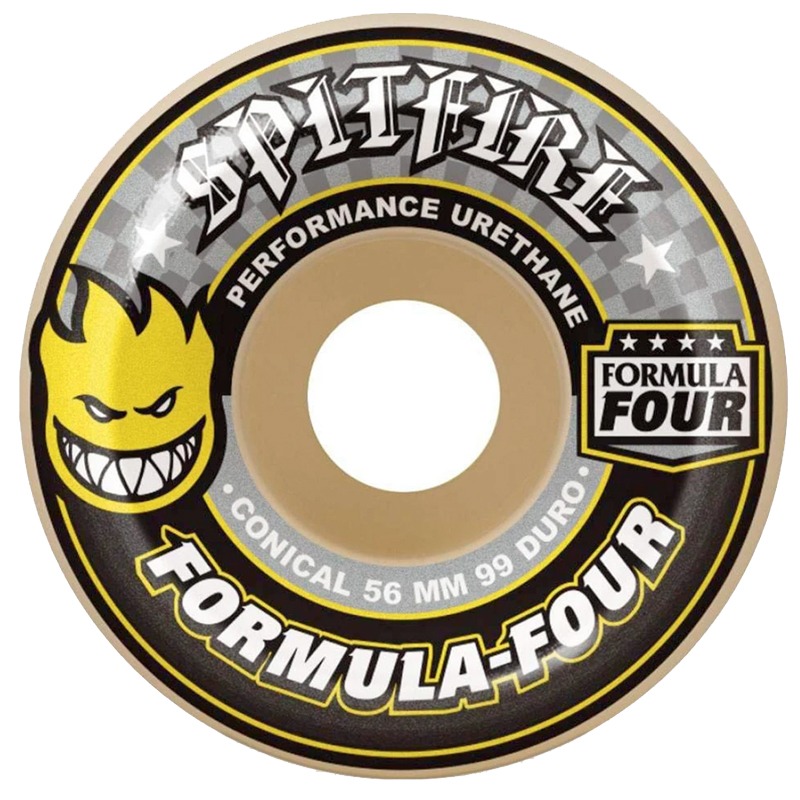 スケートボード Spitfire Formula Four 99Duro 56mm Rodas Spitfire Formula Four Conical Full 56mm Gray on Liquid 99DU