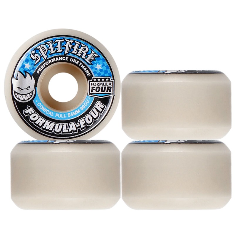 スケートボード Spitfire Formula Four 99D Conical 54mm Rodas Spitfire Formula Four Conical Full 54mm Blue on Liquid 99DU