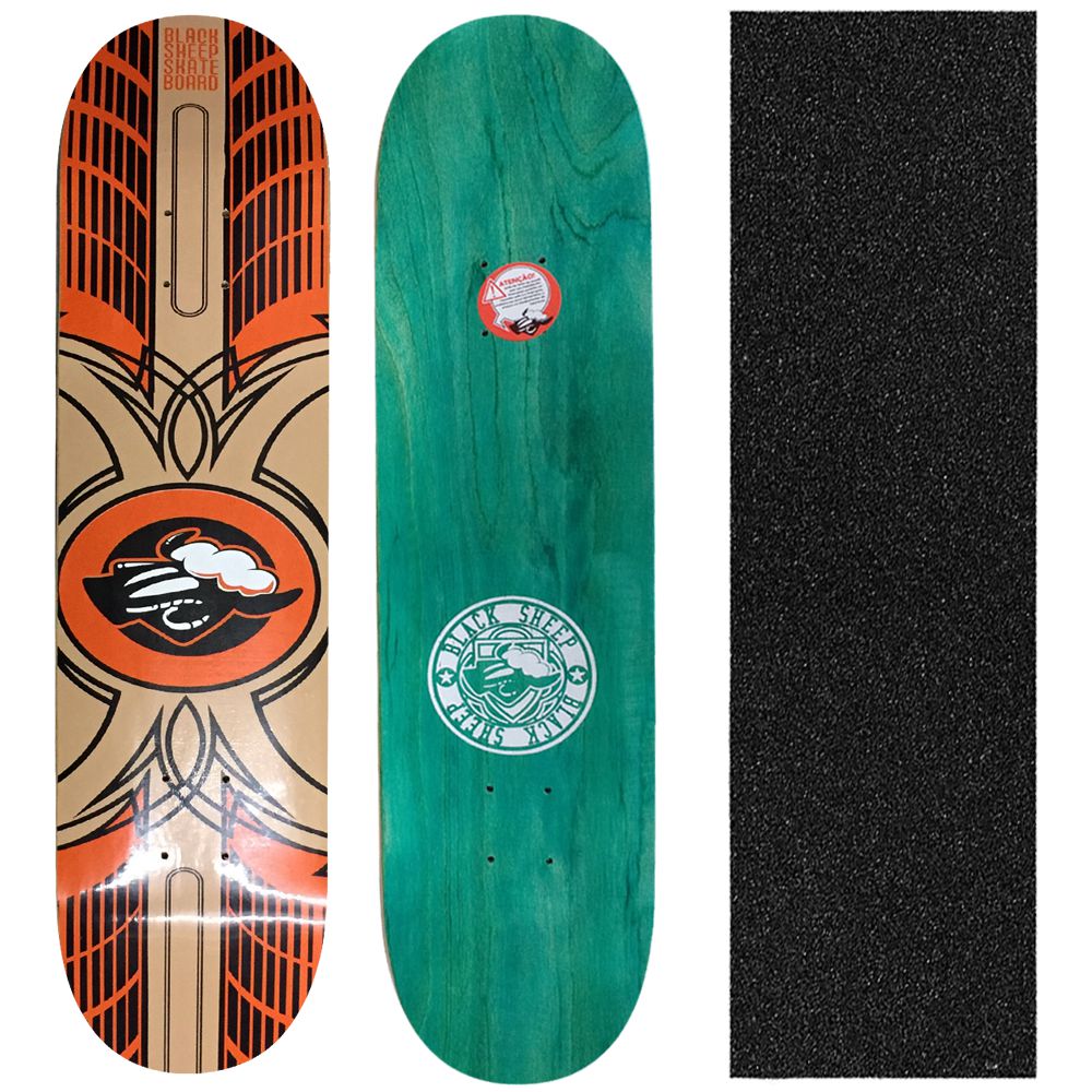 Shape Black Sheep Profissional Brasão Laranja 8.0 - Virtual Skate