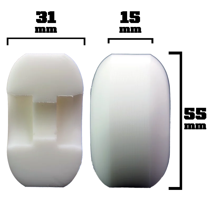 Roda Moska 55mm Rock + Rolamento Black Sheep Gold - Virtual Skate