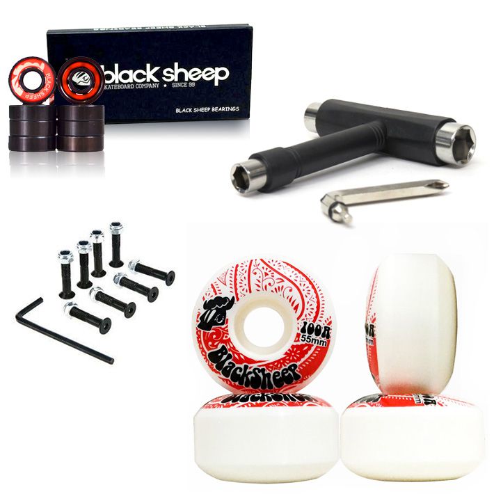 太郎　sub d2.0 black sheep Roda Black Sheep 55mm + Rolamento Black Sheep Importado + Chave