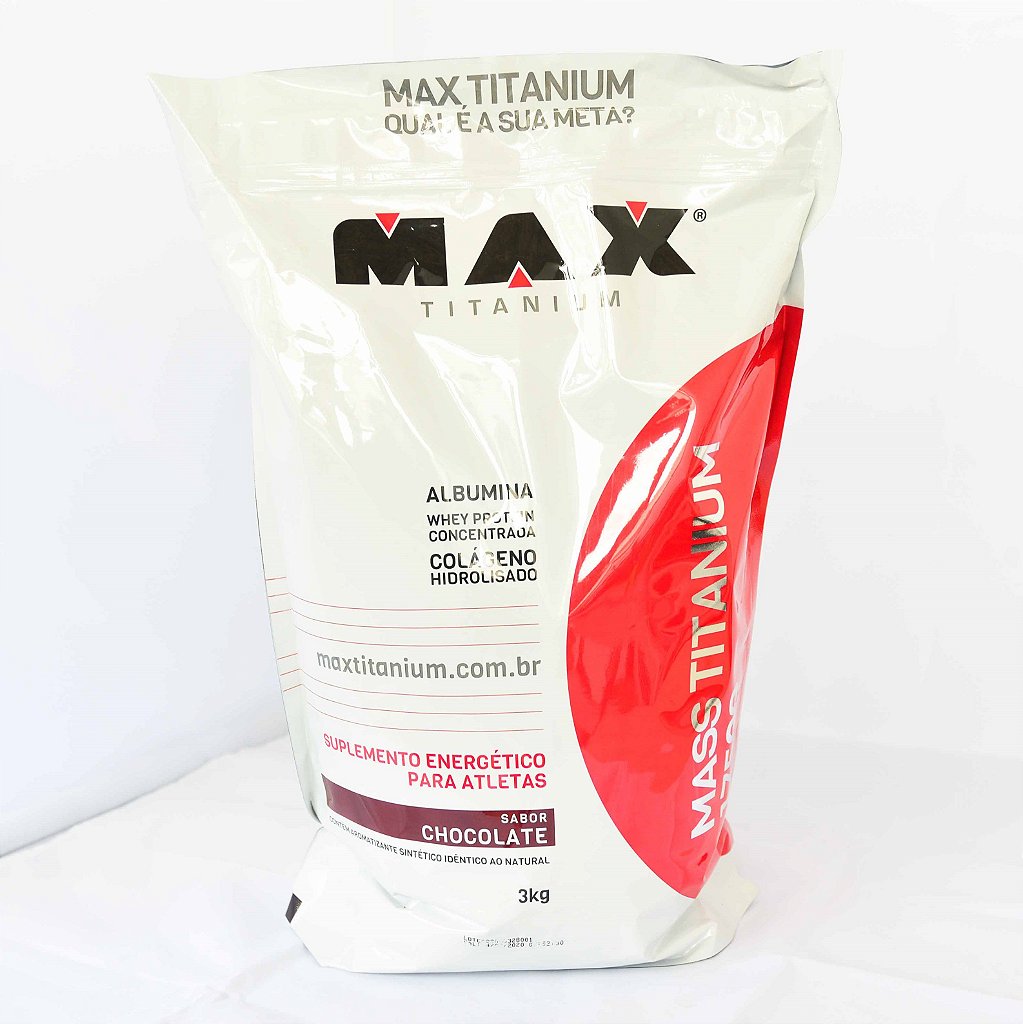 Hipercalorico Mass Titanium 17500 (3Kg) - Max Titanium - Loja de  Suplementos - Bogos