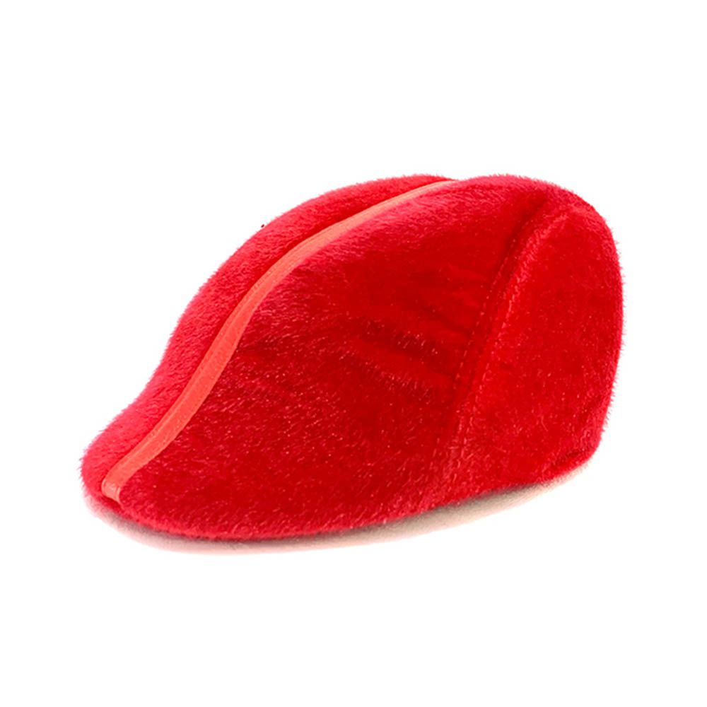 Boina Italiana Vermelha de Pelúcia | Loja Chapéu Premium - Chapéu Premium |  Top Hats!