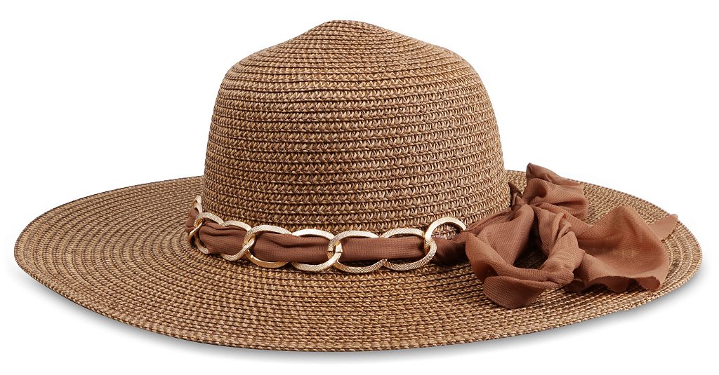 Chapéu de Praia Marrom Corrente Dourada | Loja Oficial Chapéu Premium -  Chapéu Premium | Top Hats!
