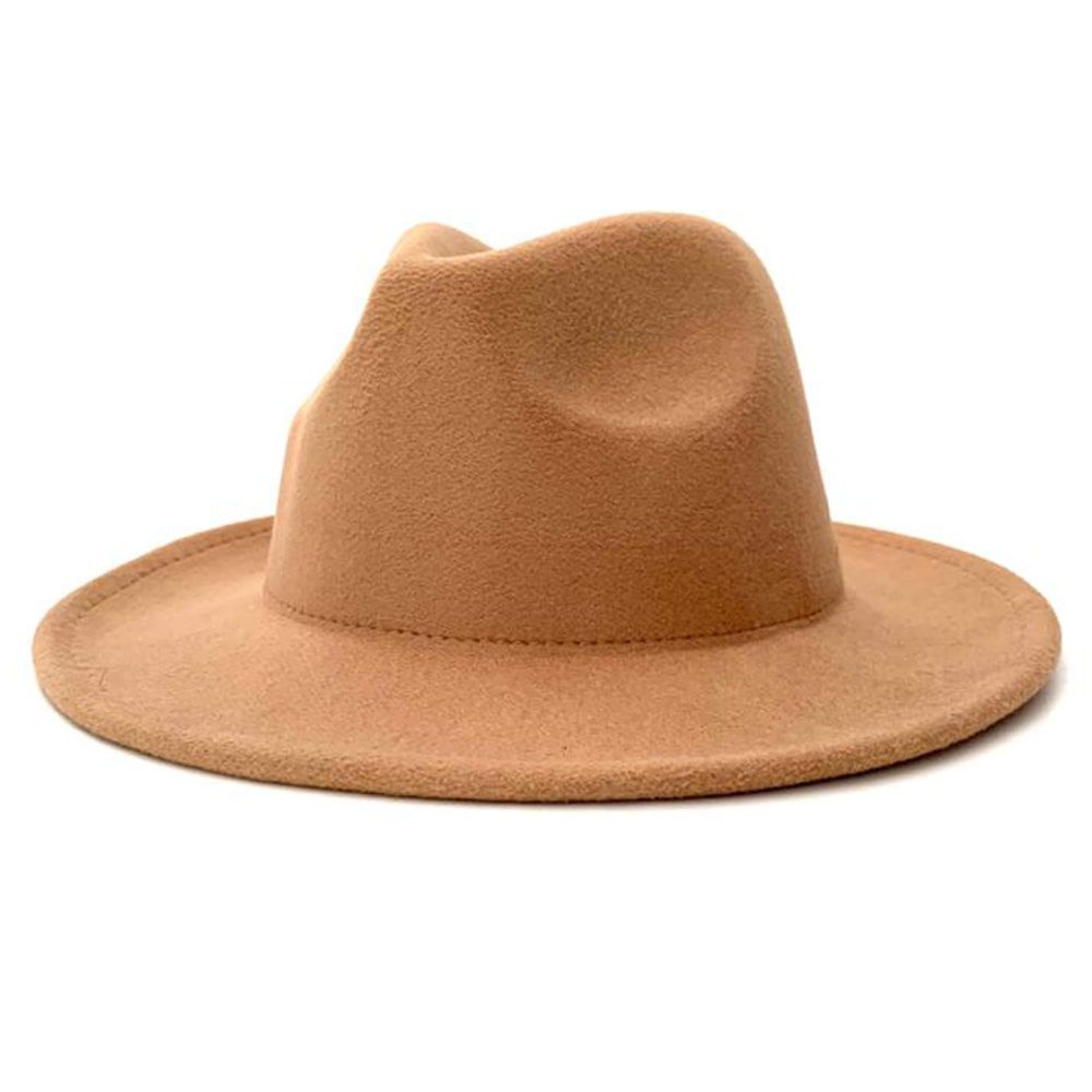 Chapéu Fedora Unissex Bege Liso Aba 6,5cm | Chapéu Premium - Chapéu Premium  | Top Hats!