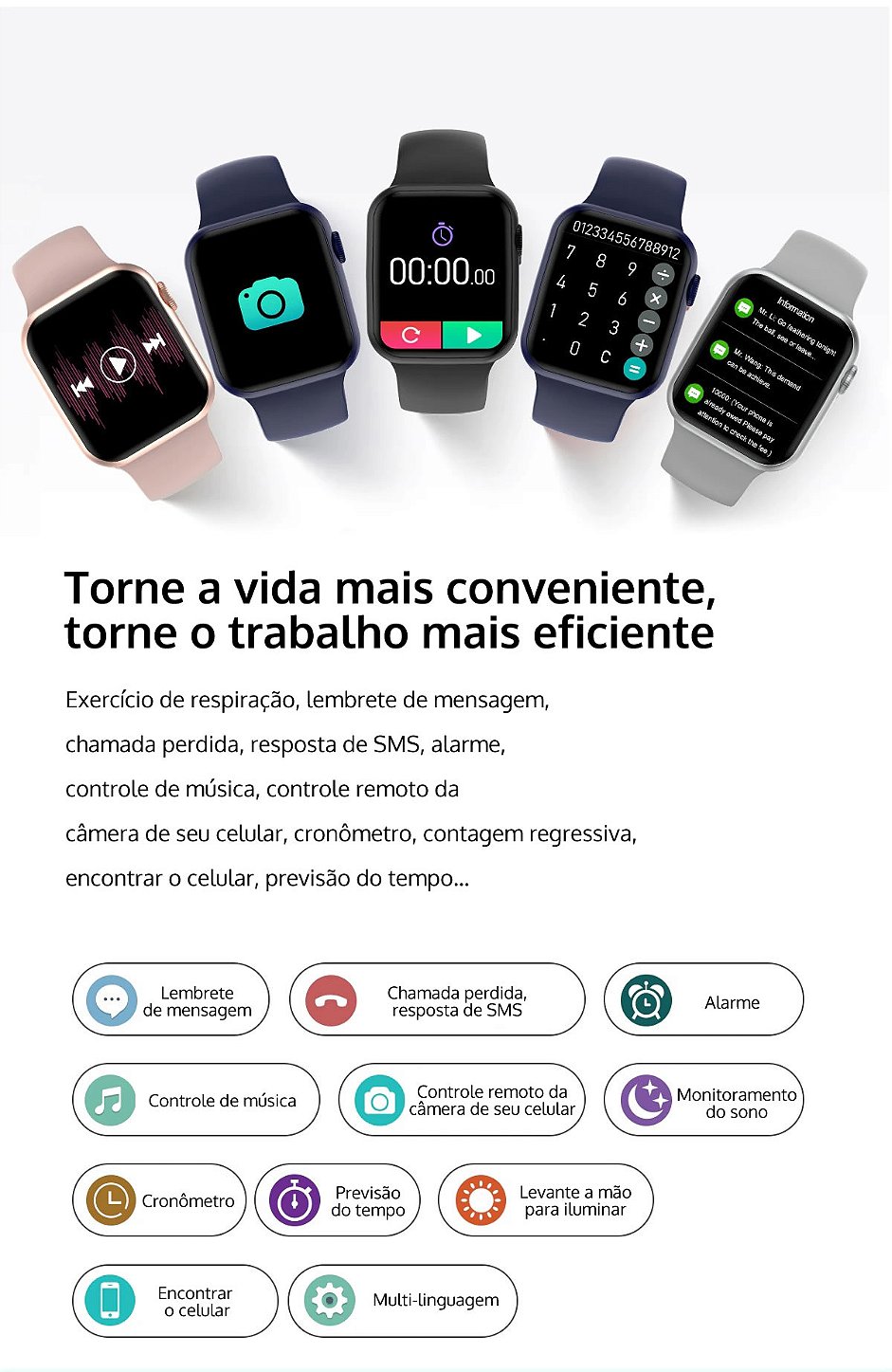 Tutorial completo IWO W26, 12 LITE - WATCH 6 - Configurações e funções do  smartwatch em Português 