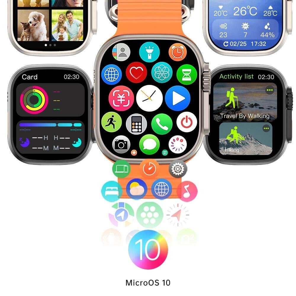 Relógio Inteligente W69+ Ultra Plus 49mm Amoled Edição Especial Memória 2GB Toca Música NFC Jogos