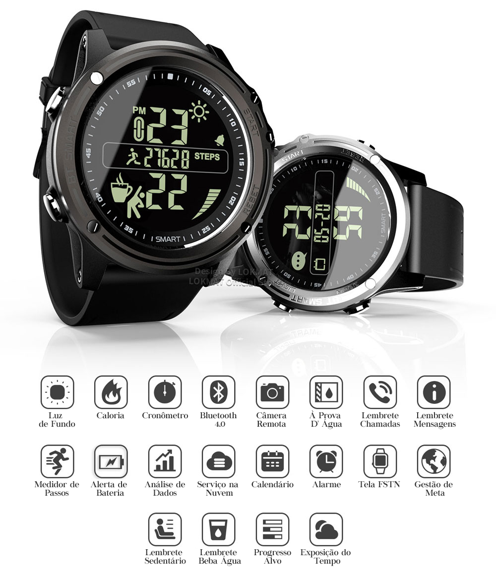 Relógio Inteligente Para IOS & Android LOKMAT
