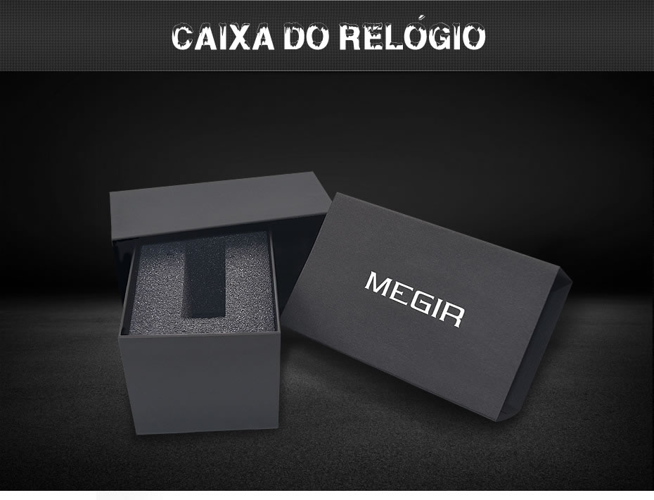 Relógio Masculino Esportivo MEGIR 2097 Caixa do Relógio