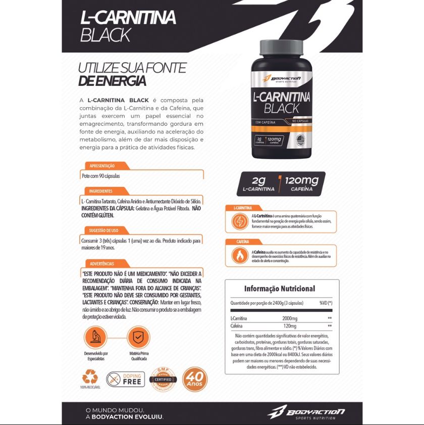 para que serve l carnitina L-CARNITINE 2000 60 Tabletes - Profit Labs main image 1