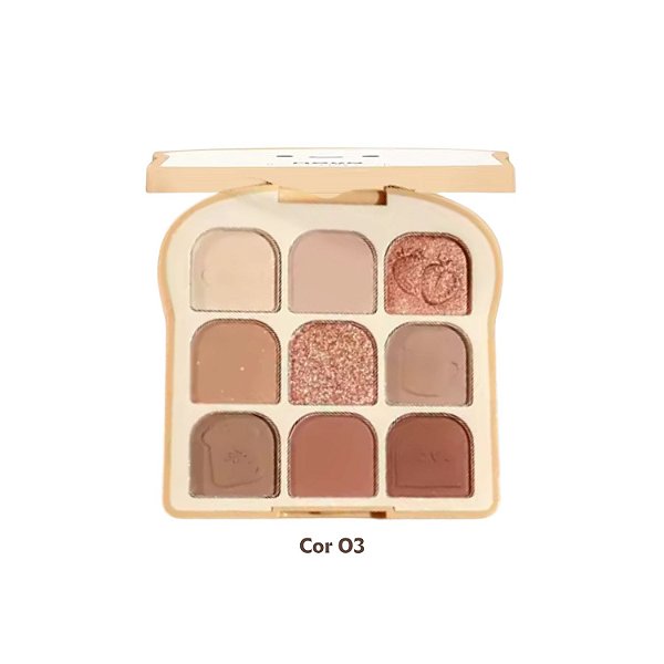 Paleta de sombras para olhos Toast Maquiagem Novo 9 cores 10g - Cor 03