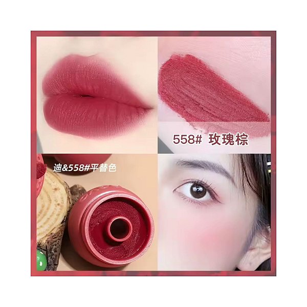 Batom Líquido Matte Novo Cosmétics Lightweight & Silky Lip Mud Cor 558 - 6g