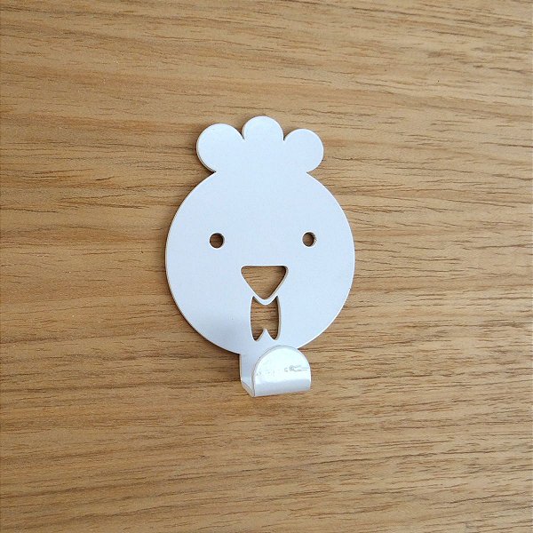 Suporte De Parede Gancho Pintinho Branco