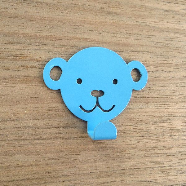 Suporte De Parede Gancho Macaquinho Azul