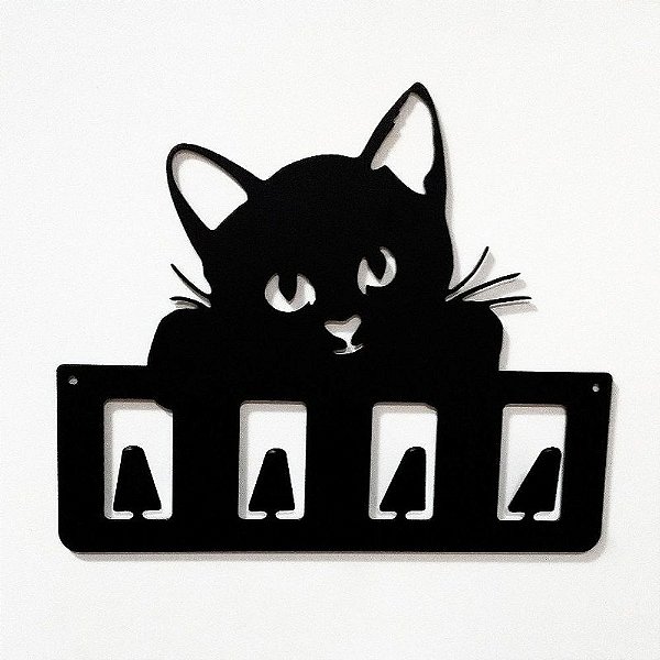 Porta Chaves Gatinho em Ferro