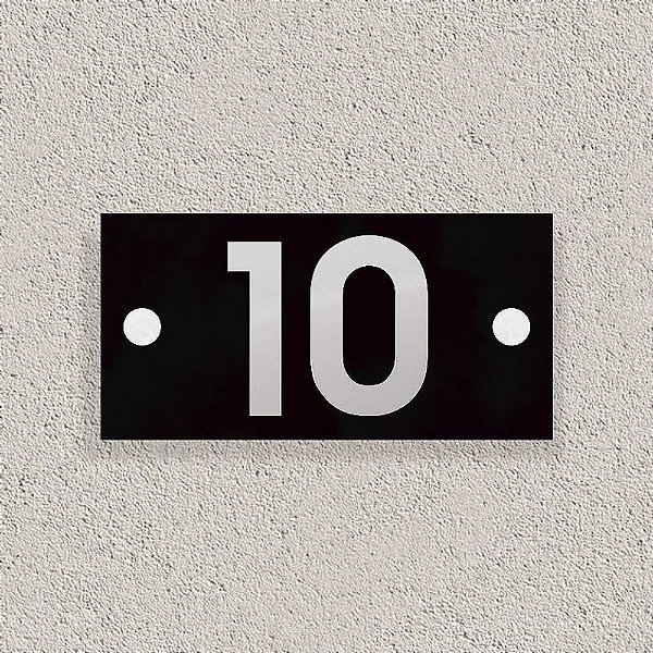 Placa de Acrílico com 2 Números de Inox