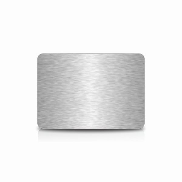 Placa de Aço Inox Escovado Para Personalização Tamanho 10x7cm