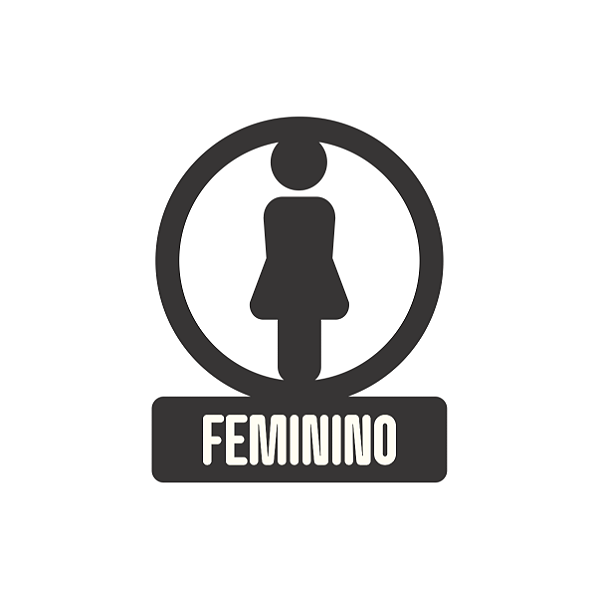 Placa Sinalização Banheiro Feminino Acrílico Com Gravação