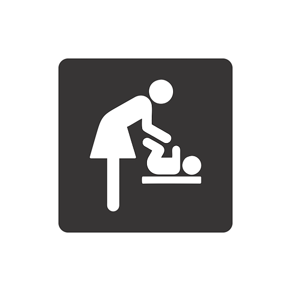 Placa Indicativa De Sinalização Fraldario Quadrada Acrílico
