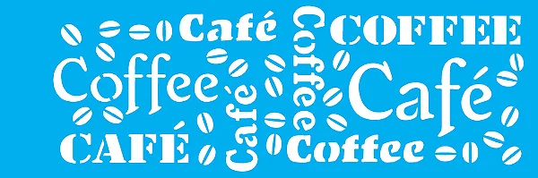 Stencil Estamparia Café - 10x30cm