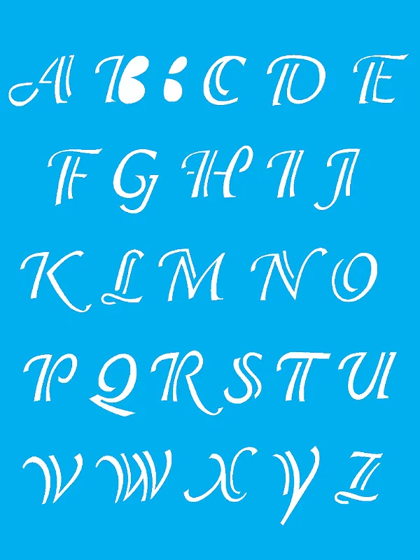 Stencil Alfabeto Clássico 1.85Cm - 15x20cm