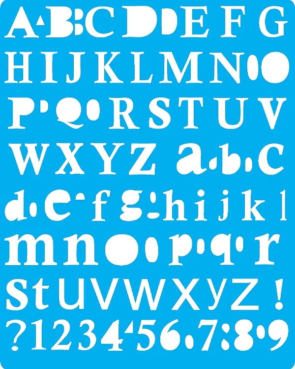 Stencil Alfabeto Calisto 2.15Cm - 20x25cm