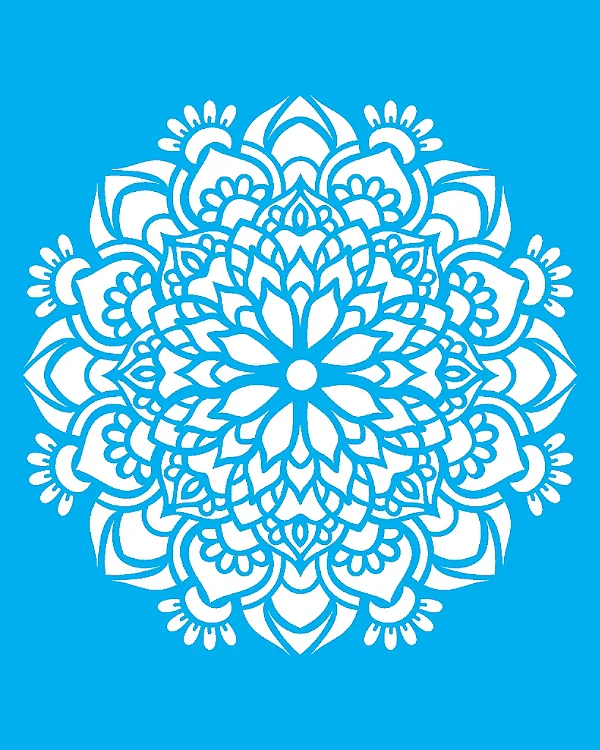 Stencil Mandala Flor Bauer - 20x25cm