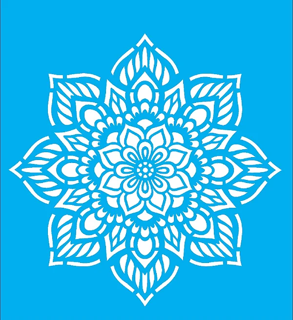 Stencil Mandala Flor Oito Pontas - 20x25cm