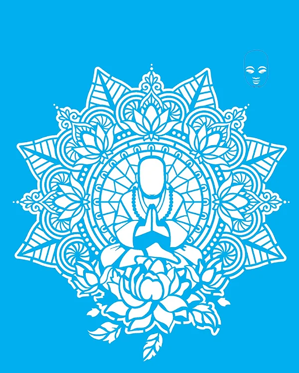 Stencil Mandala Buda - 20x25cm