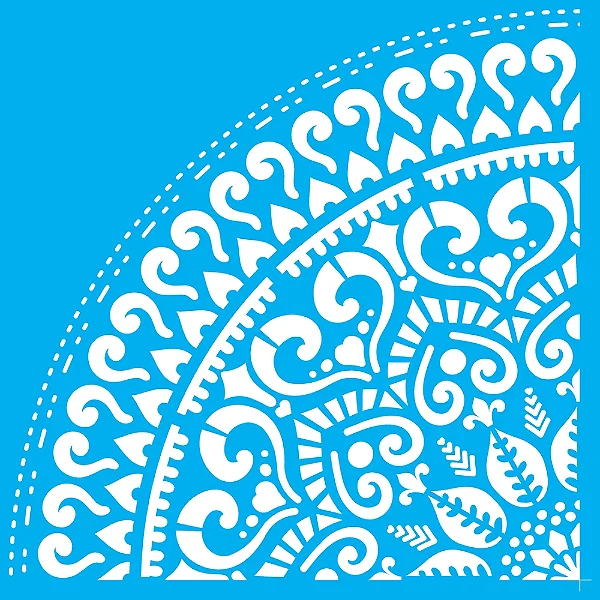 Stencil Mandala Gr Coração - 30,5x30,5cm