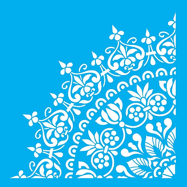 Stencil Mandala Gr Ponta de Lança - 30,5x30,5cm
