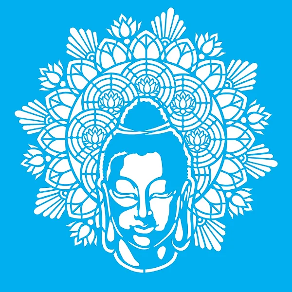 Stencil Mandala Buda - 30,5x30,5cm
