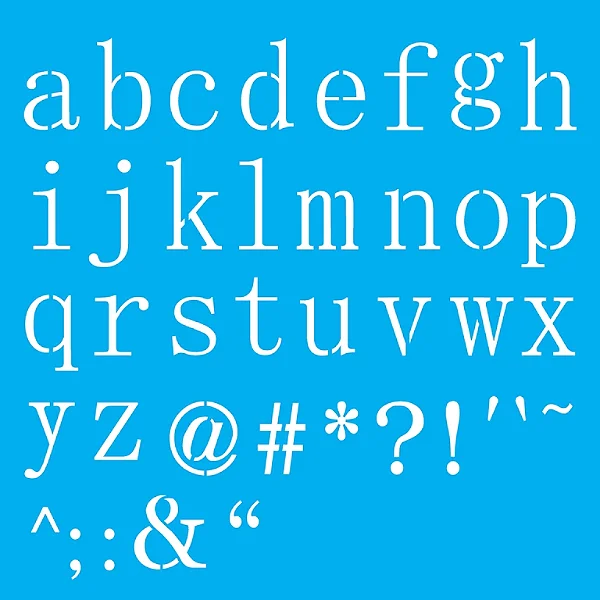 Stencil Alfabeto Reto Minúsculo II 4.65Cm - 30,5x30,5cm