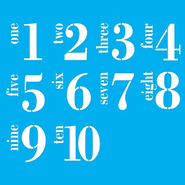 Stencil Farmhouse Números - 30,5x30,5cm