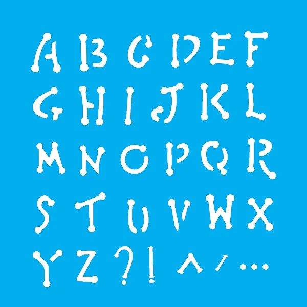 Stencil Alfabeto I 1.80Cm - 14x14cm