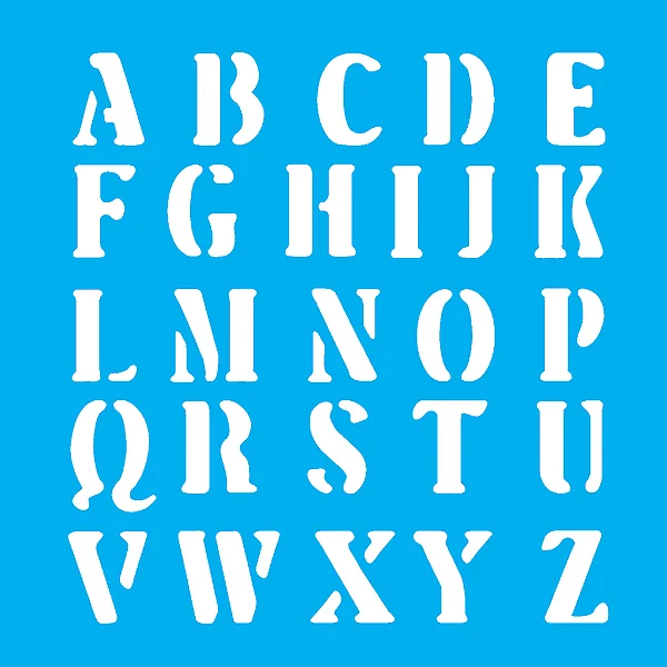 Stencil Alfabeto III 1.95Cm - 14x14cm