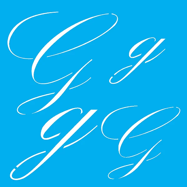 Stencil Manuscrito G - 14x14cm