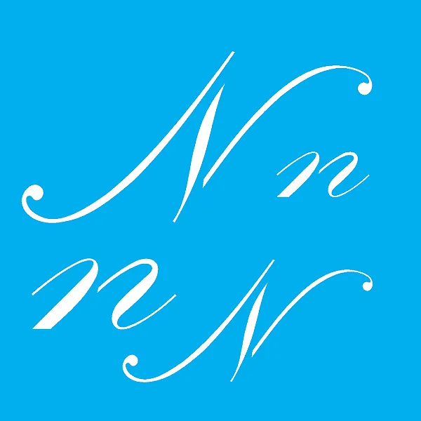 Stencil Manuscrito N - 14x14cm