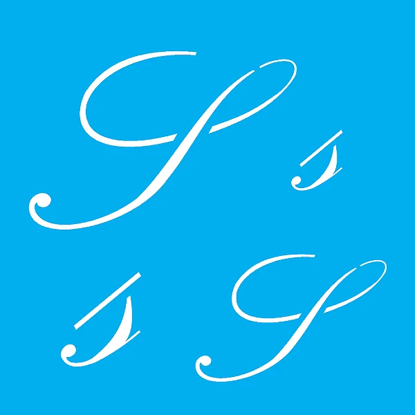 Stencil Manuscrito S - 14x14cm