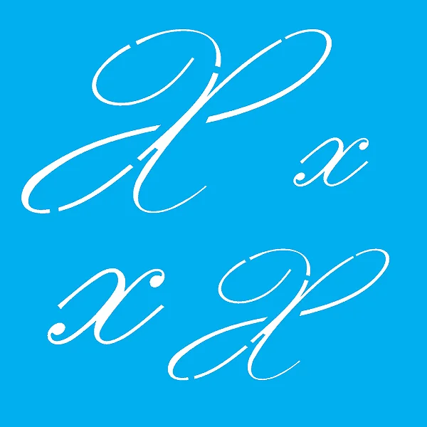 Stencil Manuscrito X - 14x14cm