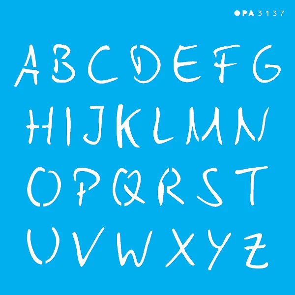 Stencil Alfabeto Micro Maiúsculo 2.00Cm - 14x14cm