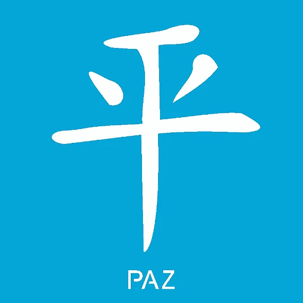 Stencil Ideograma Paz - 10x10cm