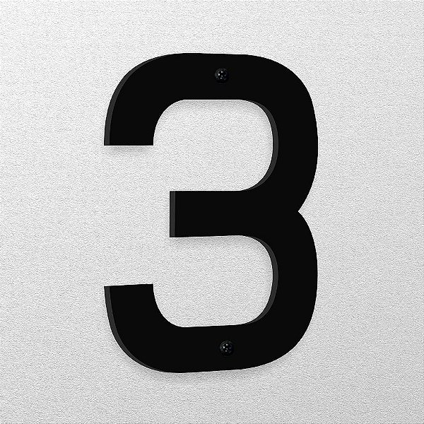 Número 3 de Acrílico 15cm de Altura
