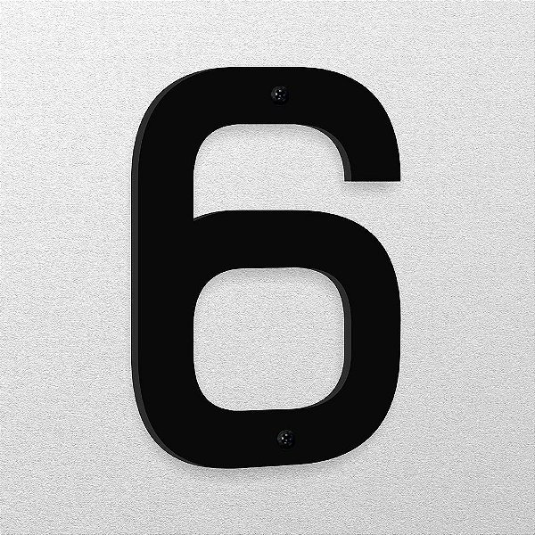 Número 6 de Acrílico 15cm de Altura