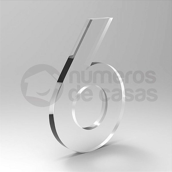 Número "6" de Acrílico 20cm