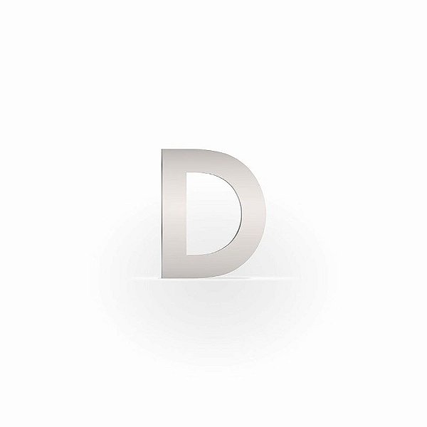 Letra "D" de Apartamento em Inox Polido 5cm