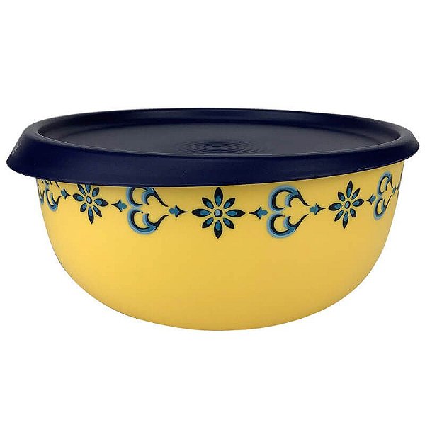 Tupperware Tigela Toque Mágico Arabesco 1,3 litro Amarelo