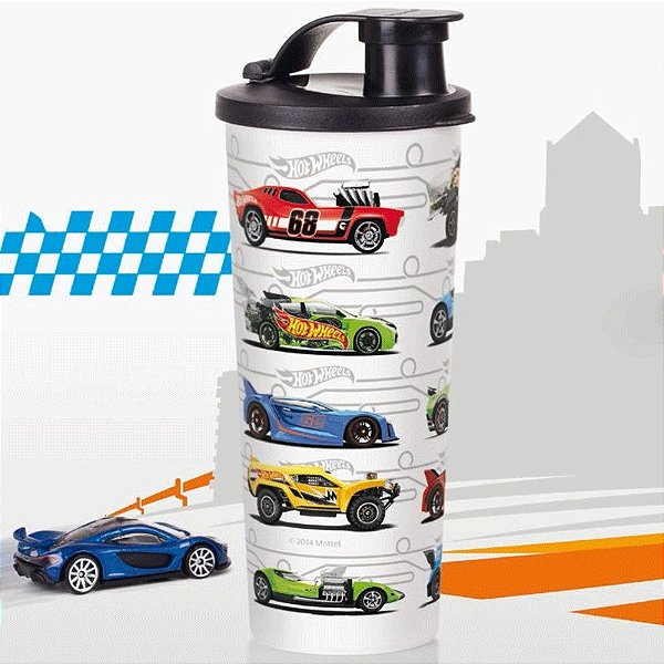 Tupperware Copo com Bico Hot Wheels 470ml