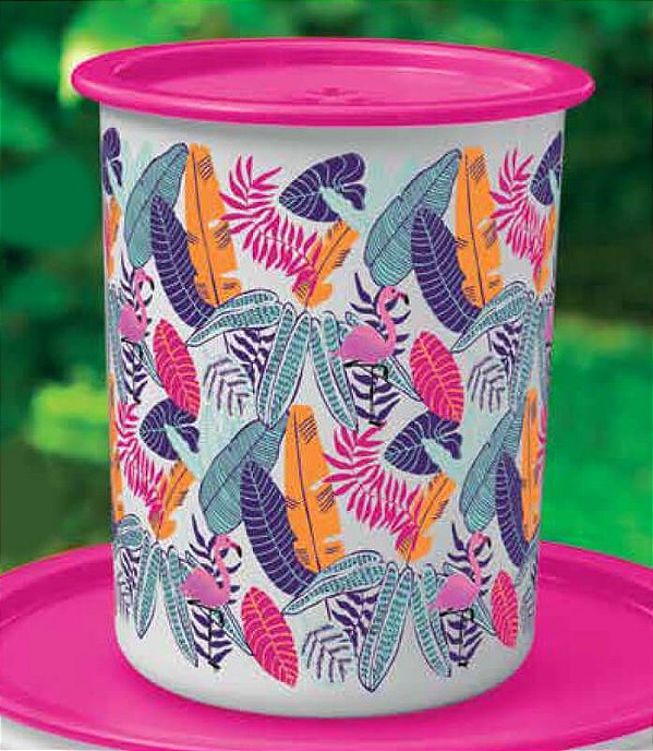 Tupperware Super Instantânea Slim Flamingo Tropical 2,25 litros